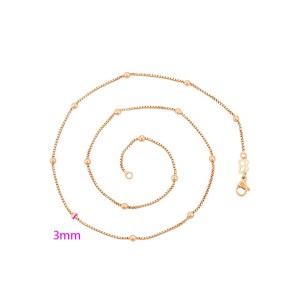 Apzeltīta ķēdīte ar 18 karātu zelta pārklājumu 45cm